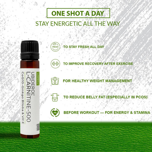 UBIDEROL - ENERGY BOOSTER DRINKABLE SHOTS PACK OF 6