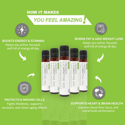 UBIDEROL - ENERGY BOOSTER DRINKABLE SHOTS PACK OF 6