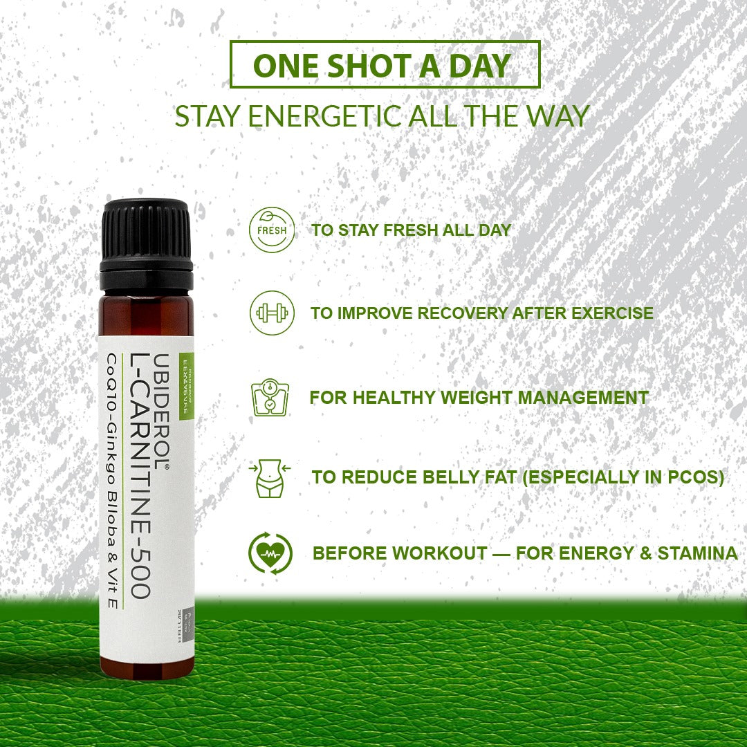 UBIDEROL - ENERGY BOOSTER DRINKABLE SHOTS PACK OF 6